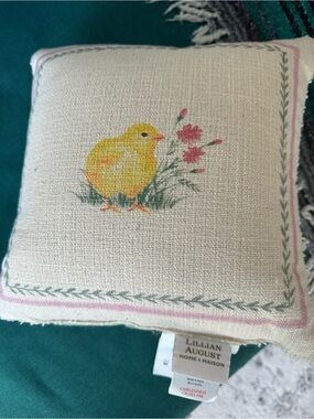 Lillian August Cream Chick Decorative Accent Pillow